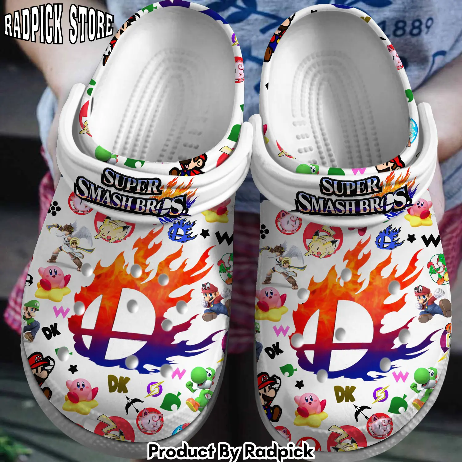 Radpick super smash bros movie crocss crocband clogs shoes comfortable for men women and kids footwearelite exclusive rp6521037